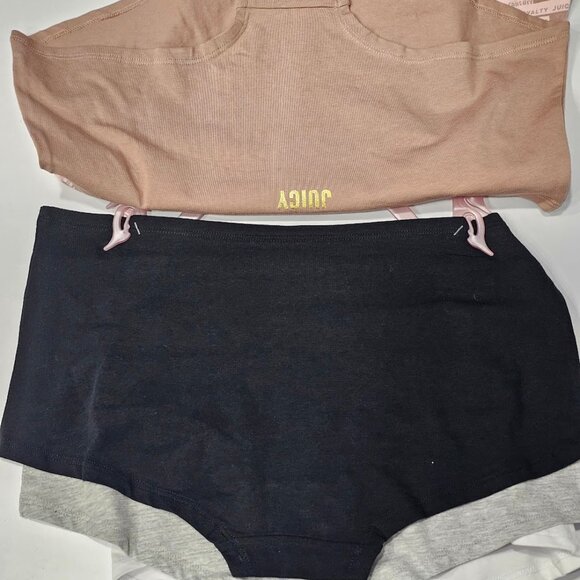 Juicy Couture Boy Shorts Panties 5Pk Logo Underwear Size XL - Picture 7 of 9
